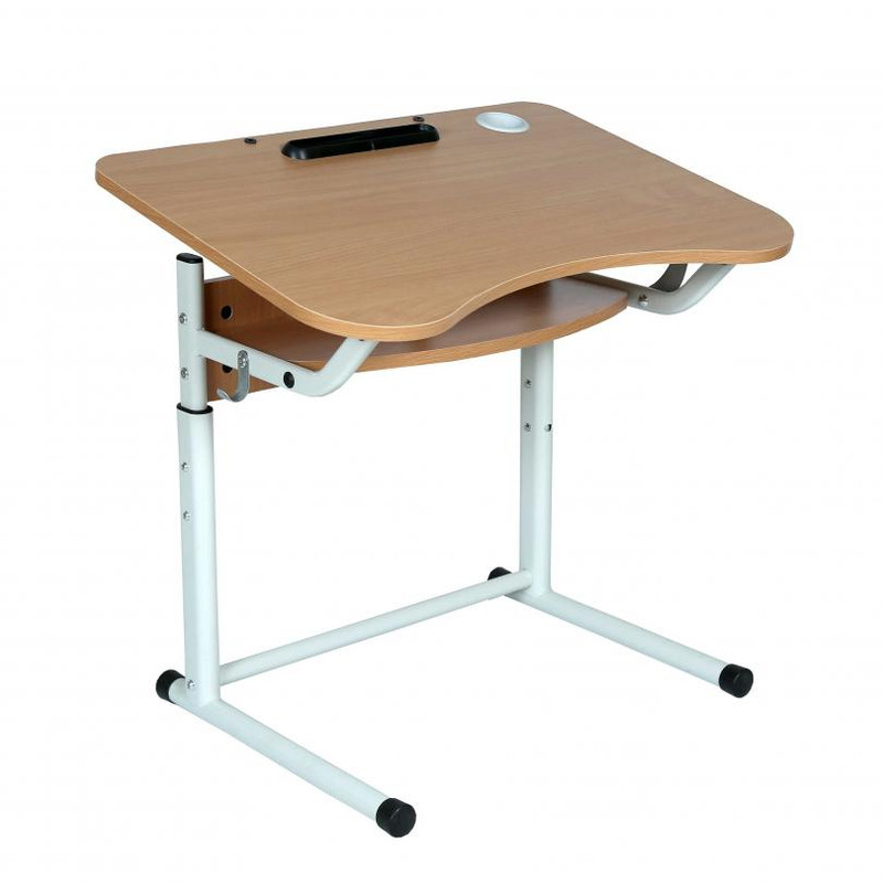 Стіл учнів. 1-місн. з регул. кута нахилу стільниці, ростова група №3-6, АНШАР ГРУП (31182), 700х500х580-760мм, посилений каркас – плоскоовал. і кругла труба